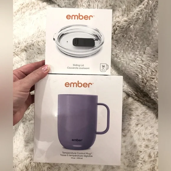 💥 EMBER 2 Temperature Control Mug with Sliding Lid - Lavender NIB - Picture 4 of 9